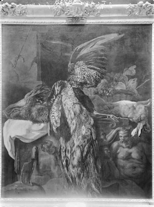 Stilleben mit Pfau