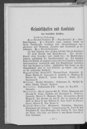Gesandtschaften und Konsulate.