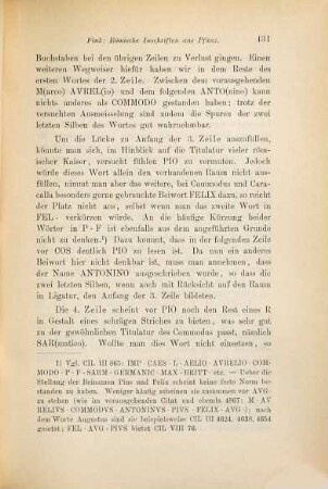 Römische Inschriften aus Pfünz