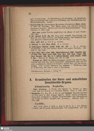 X. Krankheiten der Harn- und männlichen Geschlechts-Organe