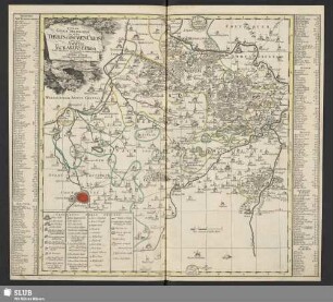Accurate Geogr. Delineation des zu dem Thüringischen Creis gehörigen Ammtes Eckardtsberga : Nebst allen daran grentzenden u. andern Gegenden