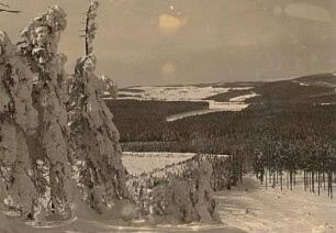 Erzgebirge. Blick nach Schellerhau vom Kahleberg aus