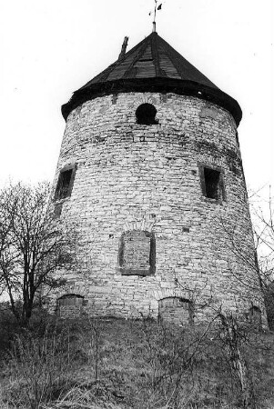 Dresden-Leutewitz. Leutewitzer Windmühle, Turmholländer, Baujahr 1839, Steinbacher Straße 56