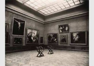 Aufstellung der Gemäldegalerie und der Skulpturensammlung im Kaiser-Friedrich-Museum, Raum 49, Spanische Gemälde