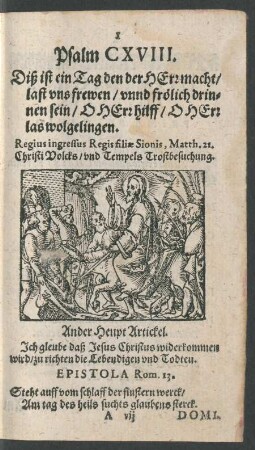 Psalm CXVIII.