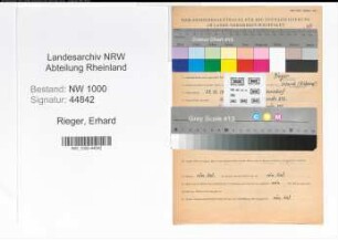 Entnazifizierung Erhard Rieger, geb. 28.12.1912 (Schlosser)