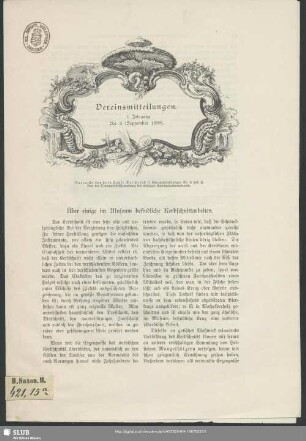 2.1887/88,6: Vereinsmitteilungen