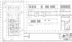 Stuttgart Hbf: Neubau Basagebäude - Heizung / Dachaufbau Schnitte A-A, B-B; Detail Maschinenraum Nebengeb. Heizung