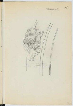 Oberkirche St. Cyrakius, Duderstadt: Detail (aus: Skizzen- und Fotoalbum 22)