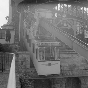 Schwebebahn, Bahnsteighalle der Bergstation