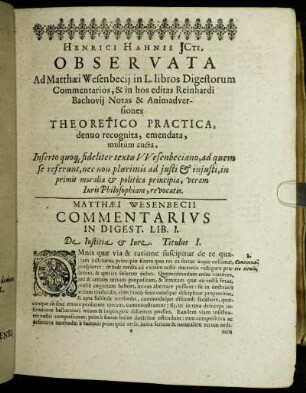 In Digest Lib. I. De Iustitia & Iure.