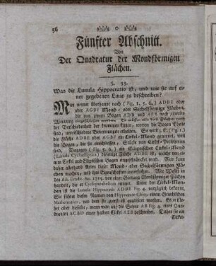 Fünfter Abschnitt. Von der Quadratur der Mondförmigen Flächen