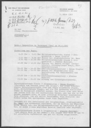 Vaihingen/Enz: Inspektionsbericht 1960