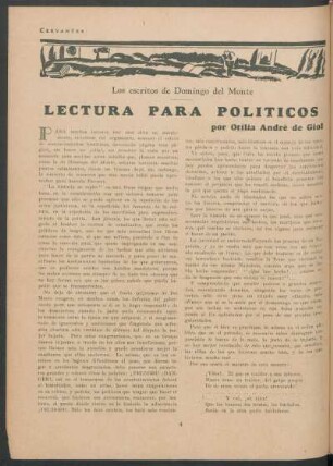 Los escritos de Domingo del Monte - Lectura para políticos