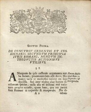 Dissertatio inavgvralis ivridica de concvrsv cedentis et cessionarii, secvndvm diversa ivris Romani principia et vsvm hodiernvm forensem