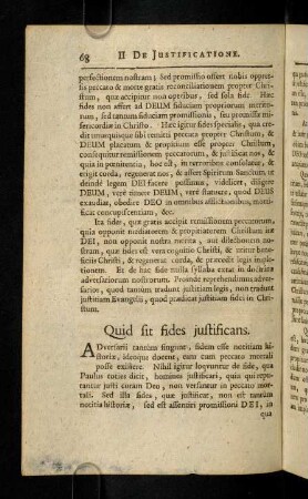 68-73, Quid fit fides justificans; Quod fides in ...