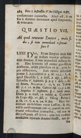 384-390, Quaestio VIII. Ad quid teneatur Emptor, malae fidei...