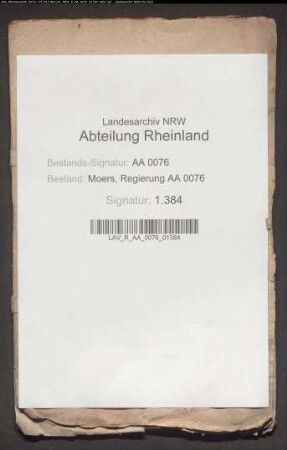 Simon Abraham, Schutzjude zu Moers, gegen Freiherr von Cloudt zu Lauersfort wegen einer Kapitalschuld