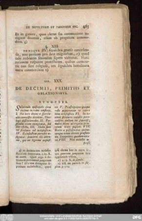 Tit. XXX. De Decimis, Primitiis Et Oblationibus.