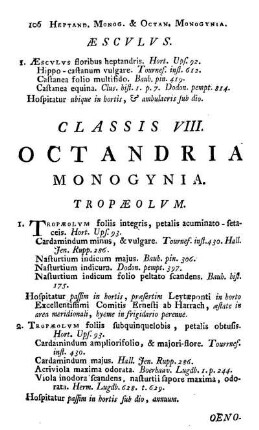 Classis VIII. Octandria Monogynia