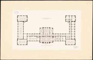 Kollegiengebäude der Kaiser-Wilhelm-Universität Straßburg Wettbewerb: Grundriss 2.OG 1:200