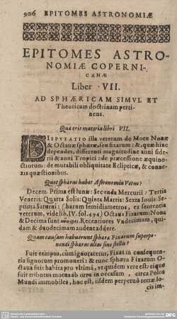 Liber VII. Ad Sphaericam Simul Et Theoricam doctrinam pertinens