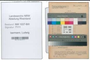 Entnazifizierung Ludwig Isermann , geb. 19.05.1890 (Verw.Direktor)