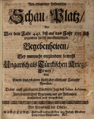 Neu erfundener Historischer Schau-Platz