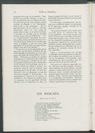 Sin máscara. [Poesía]