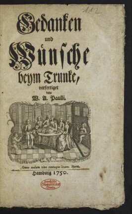 Gedanken und Wünsche beym Trunke