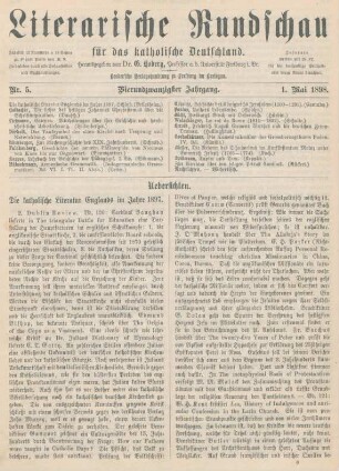 129-132 Die katholische Literatur Englands im Jahre 1897