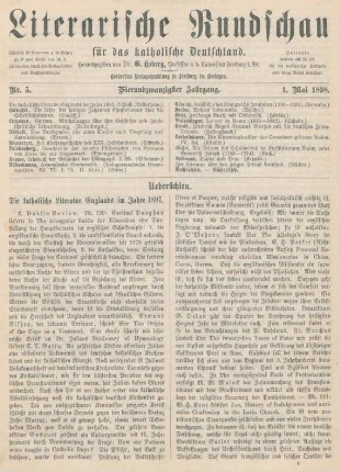 129-132 Die katholische Literatur Englands im Jahre 1897