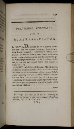 Dertiende Afdeeling. Over De Mineraal-Zouten