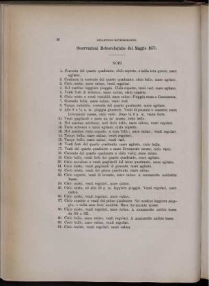 Osservazioni Meteorologiche del Maggio 1877.