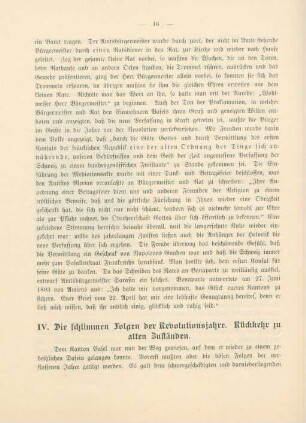 IV. Die schlimmen Folgen der Revolutionsjahre. Rückkehr zu alten Zeiten