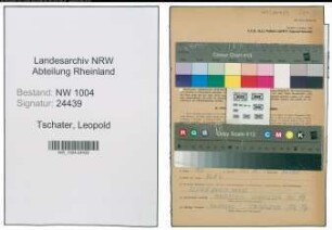 Entnazifizierung Leopold Tschater , geb. 21.10.1907 (Bergmann)