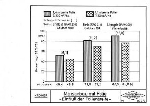 Maisanbau mit Folie - Einfluß der Folienbreite -