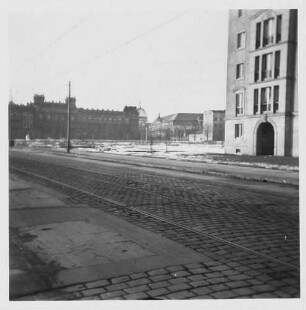 Dresden-Altstadt, Grunaer Straße. Blick zur Schießgasse mit Polizeipräsidium