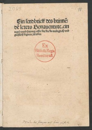 Epistola continens XXV memorialia, deutsch