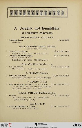 a) Frankfurter Sammlung (Nr. 1-101)