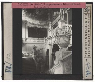 Ebrach, Zisterzienserkloster : Innenansicht, Treppenhaus