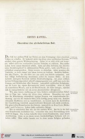 Erstes Kapitel: Charakter der altchristlichen Zeit