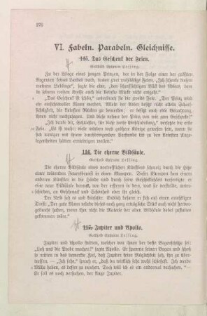 VI. Fabeln, Parabeln, Gleichnisse