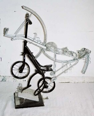 Frau und Roller