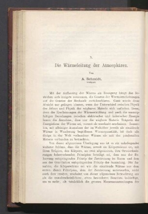 X. Die Wärmeleitung der Atmosphären