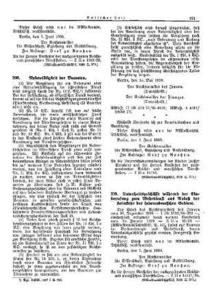 Nebentätigkeit der Beamten : [Allgemeine Verwaltungssachen] ; [Für das Reich] ; [Amtliche Erlasse] ; [Amtlicher Teil]