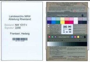 Entnazifizierung Hedwig Frantzen , geb. 29.05.1901 (Friseuse)