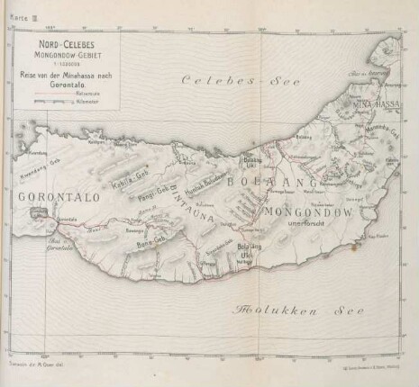 Karte III. Nord-Celebes Mongondow-Gebiet