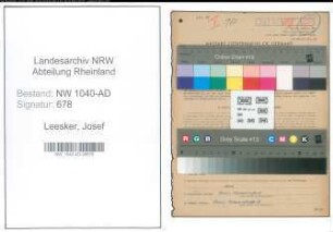 Entnazifizierung Josef Leesker , geb. 08.05.1906 (Angestellter)