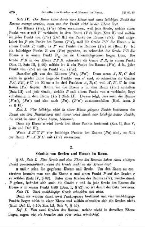 2. Schnitte von Graden und Ebenen im Raum.